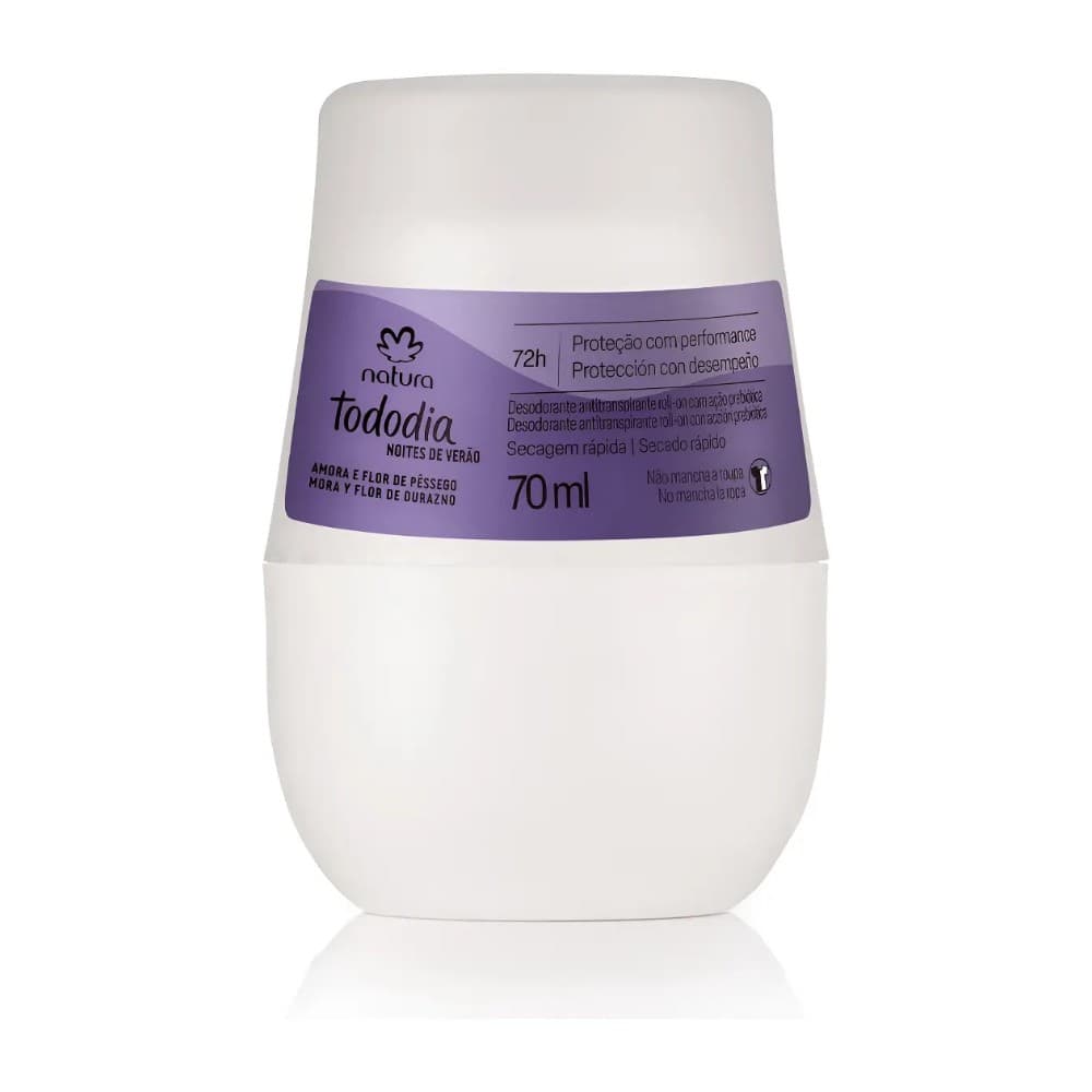 Desodorante Roll-on Natura Fragrâncias Fragrância Amora e Flor de Pêssego