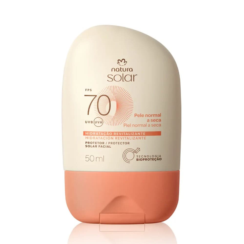 Protetor Solar Natura Facial FPS70 Pele Normal a Seca 50ML