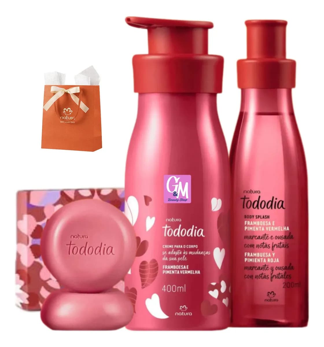 Kit Presente Natura Mulher Tododia Framboesa Vermelha